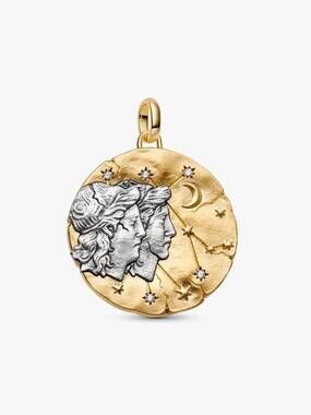 Pandora Gemini Zodiac Oversized Medallion Charm